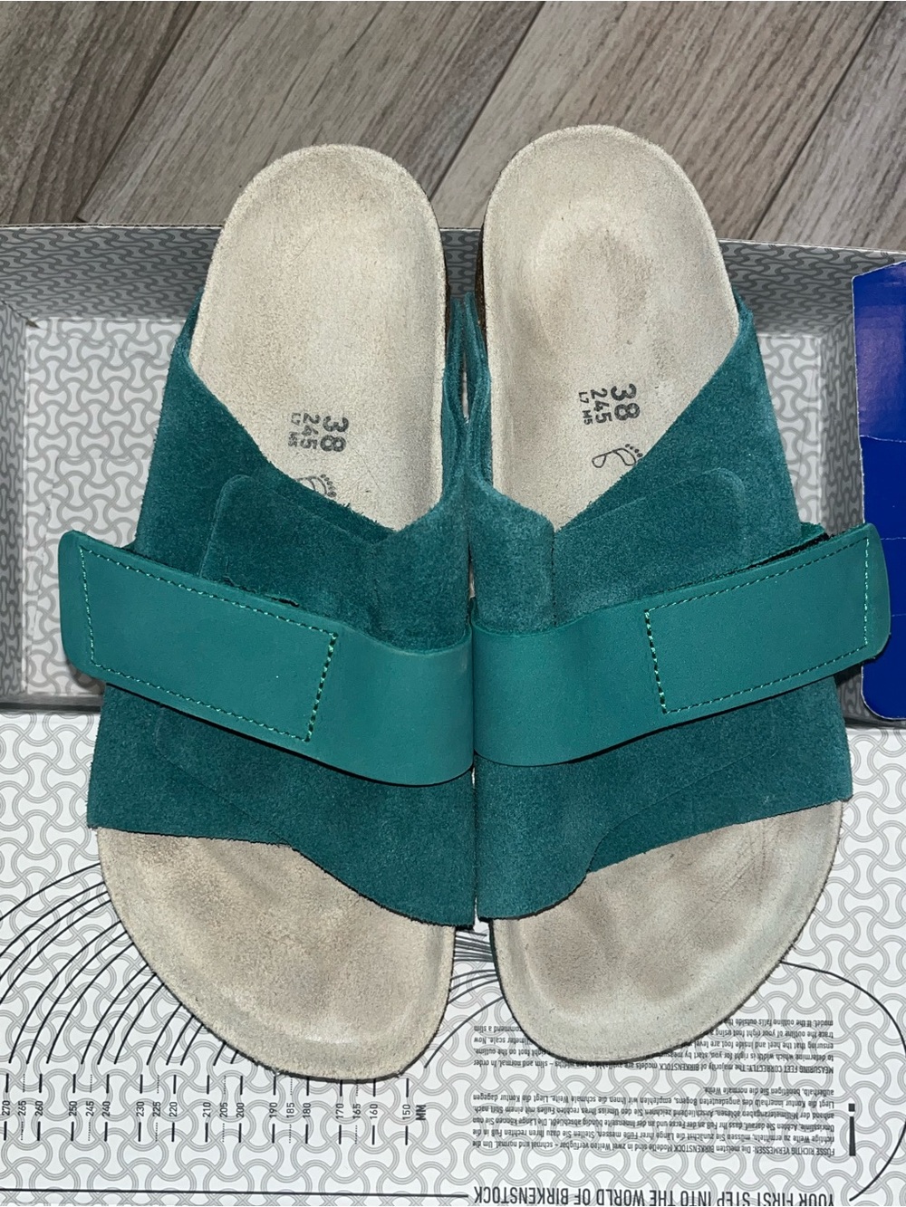 Birkenstock Turquoise Kyoto Suede Sandals